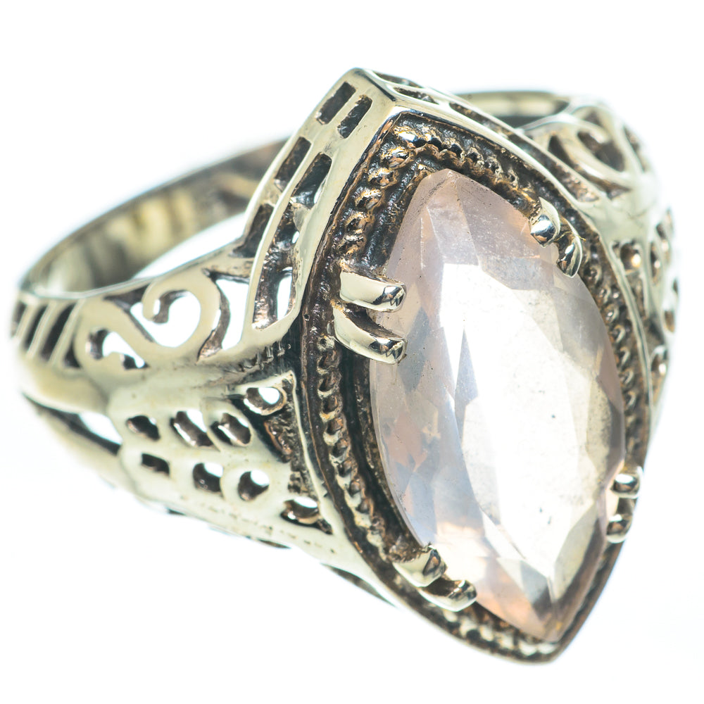 Rose Quartz Rings handcrafted by Anasilvercos - RING61790