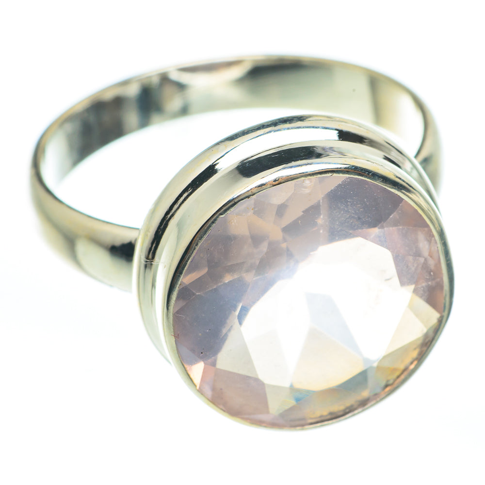 Rose Quartz Rings handcrafted by Anasilvercos - RING61822