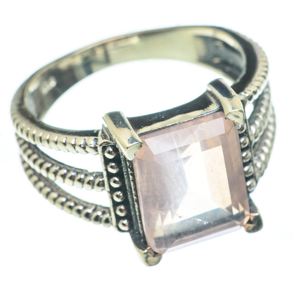 Rose Quartz Rings handcrafted by Anasilvercos - RING61837