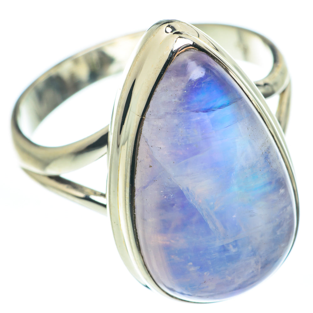Rainbow Moonstone Rings handcrafted by Anasilvercos - RING61838