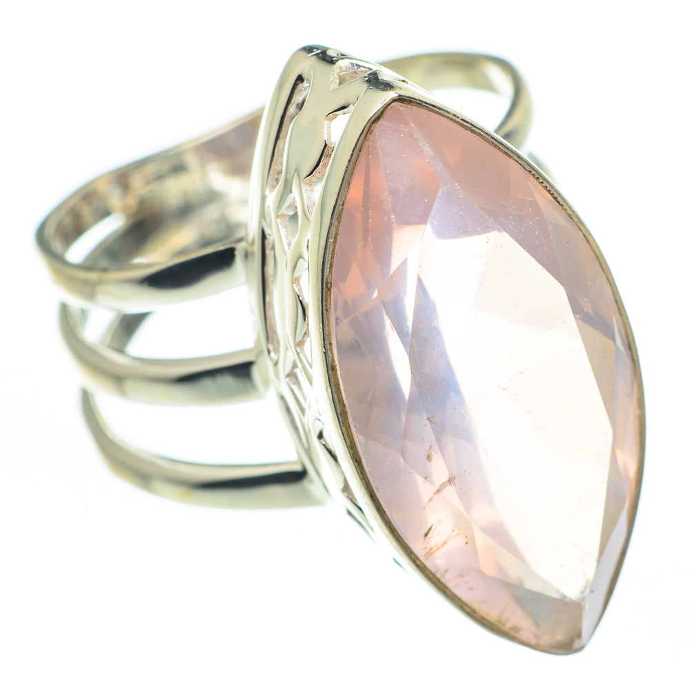 Rose Quartz Rings handcrafted by Anasilvercos - RING61860