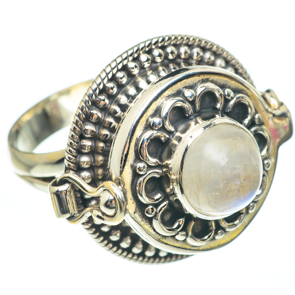 Rainbow Moonstone Rings handcrafted by Anasilvercos - RING61865