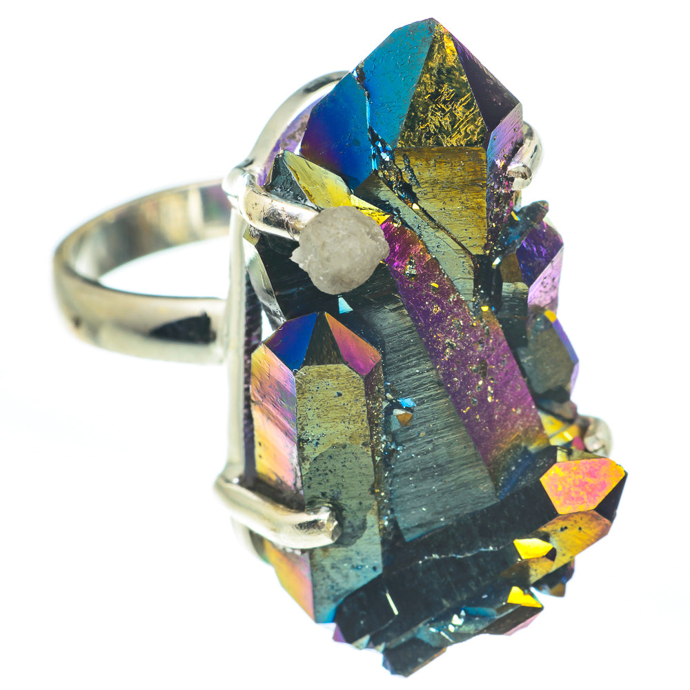 Titanium Sunshine Druzy Rings handcrafted by Anasilvercos - RING61870