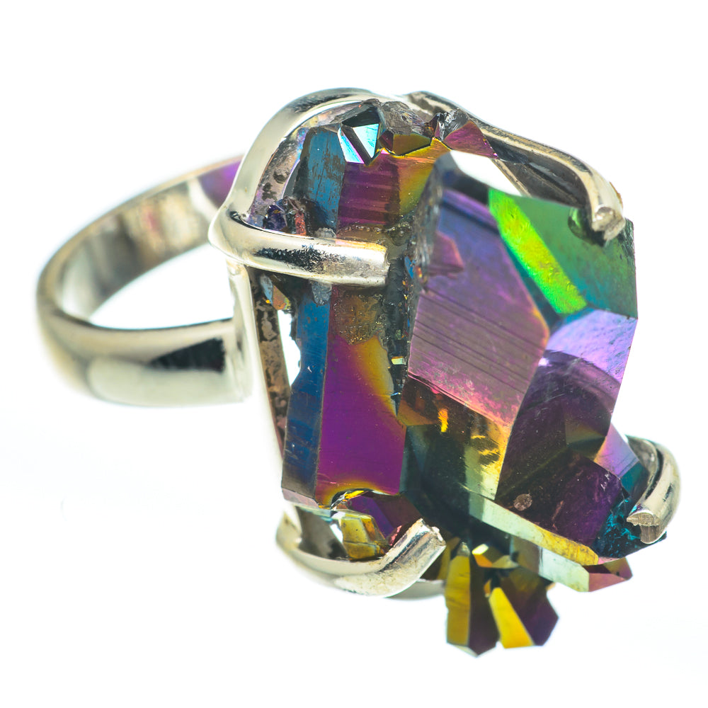 Titanium Sunshine Druzy Rings handcrafted by Anasilvercos - RING61871
