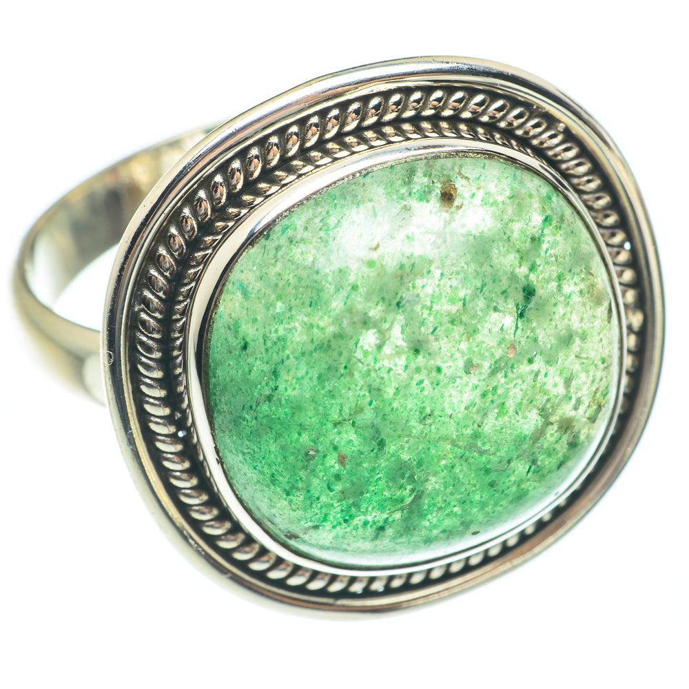 Green Aventurine Rings handcrafted by Anasilvercos - RING61881