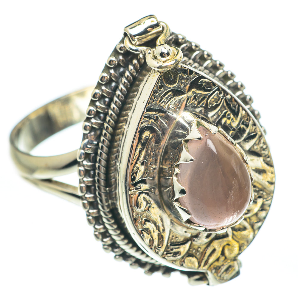 Rose Quartz Rings handcrafted by Anasilvercos - RING61889