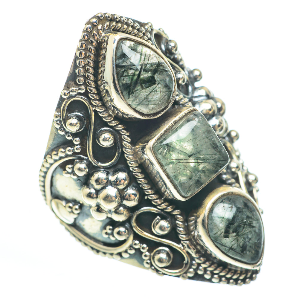 Tourmalinated Quartz Rings handcrafted by Anasilvercos - RING61892