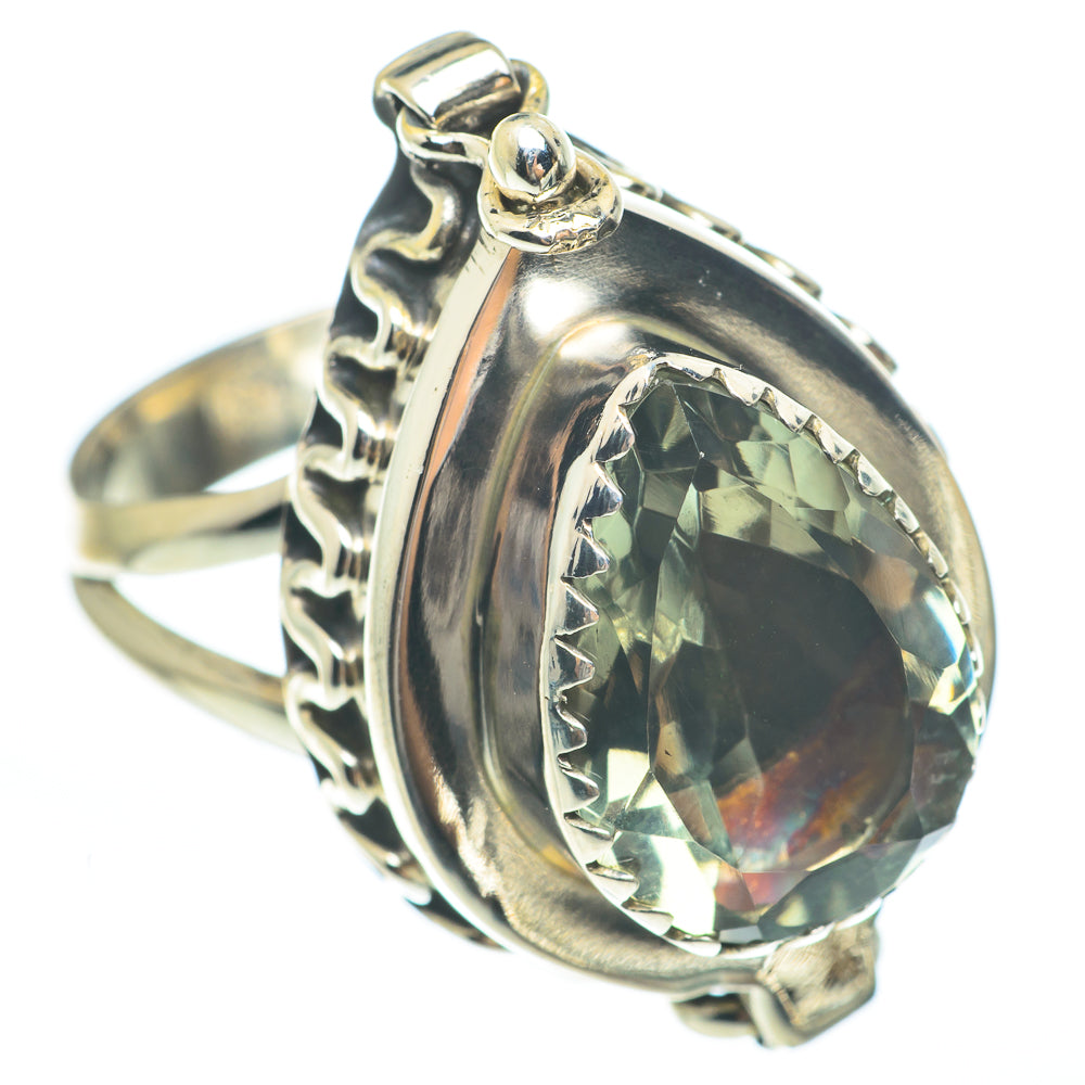 Green Amethyst Rings handcrafted by Anasilvercos - RING61908