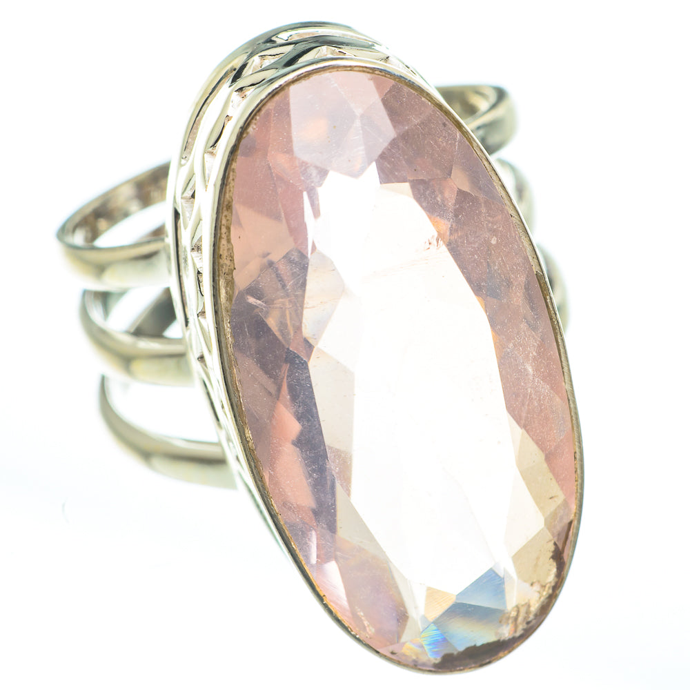 Rose Quartz Rings handcrafted by Anasilvercos - RING61912