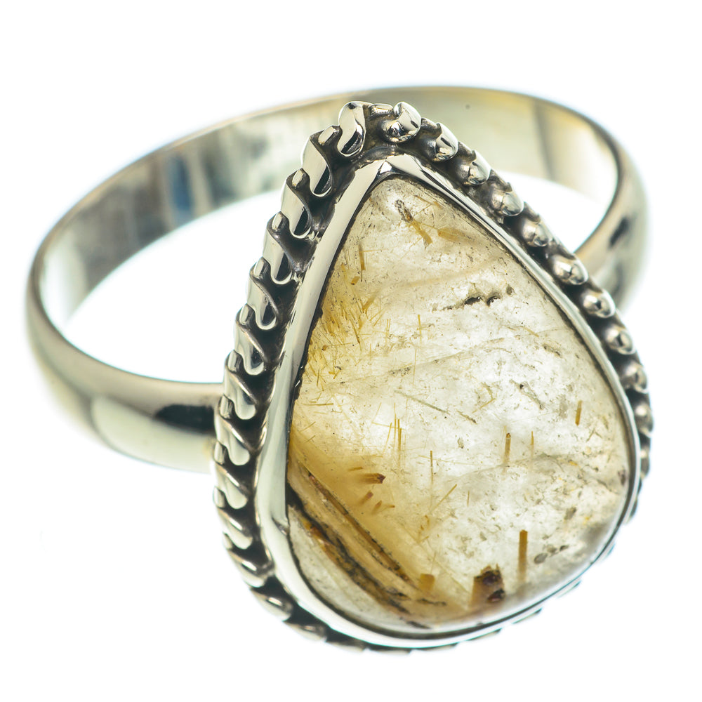 Rutilated Quartz Rings handcrafted by Anasilvercos - RING61975