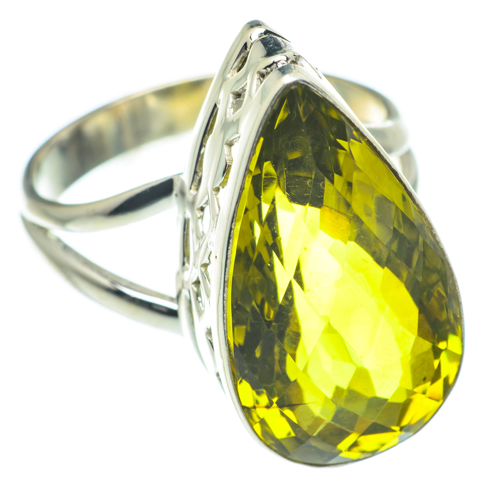 Olive Quartz Rings handcrafted by Anasilvercos - RING61985