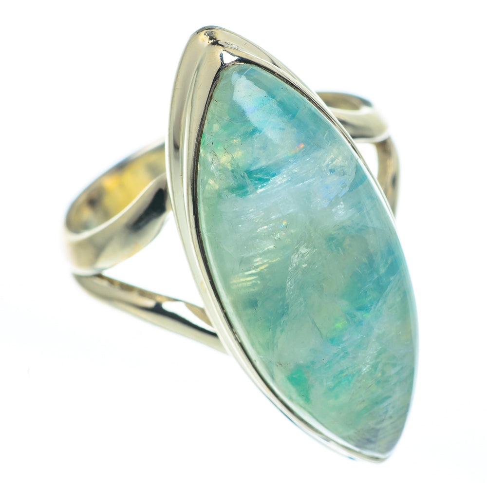 Rainbow Moonstone Rings handcrafted by Anasilvercos - RING61990