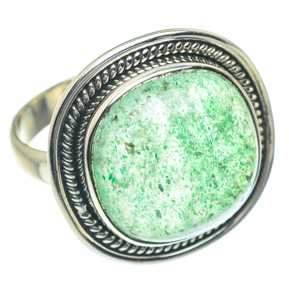 Green Aventurine Rings handcrafted by Anasilvercos - RING61992