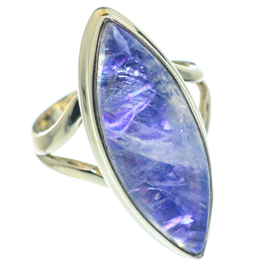 Rainbow Moonstone Rings handcrafted by Anasilvercos - RING62006