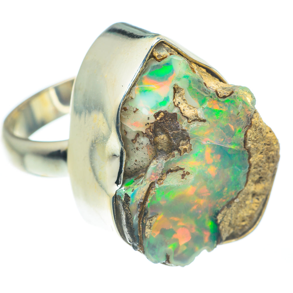 Ethiopian Opal Rings handcrafted by Anasilvercos - RING62016