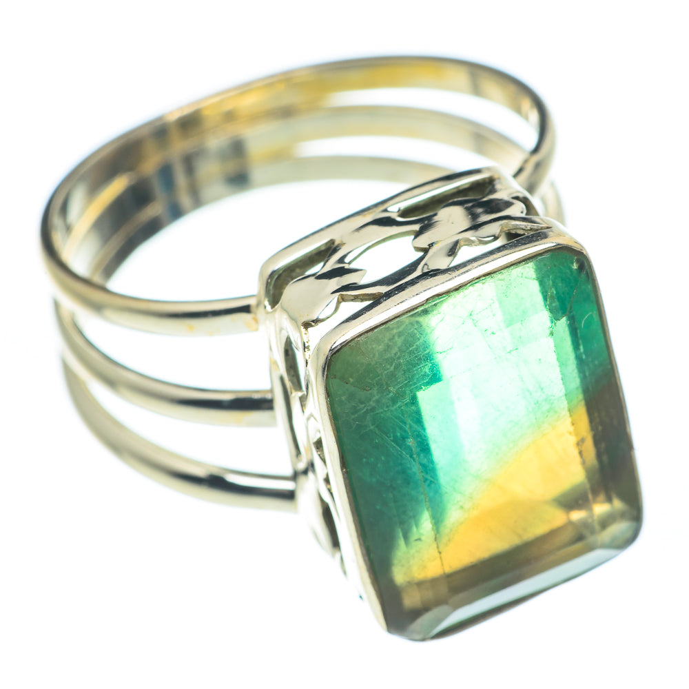 Green Fluorite Rings handcrafted by Anasilvercos - RING62024