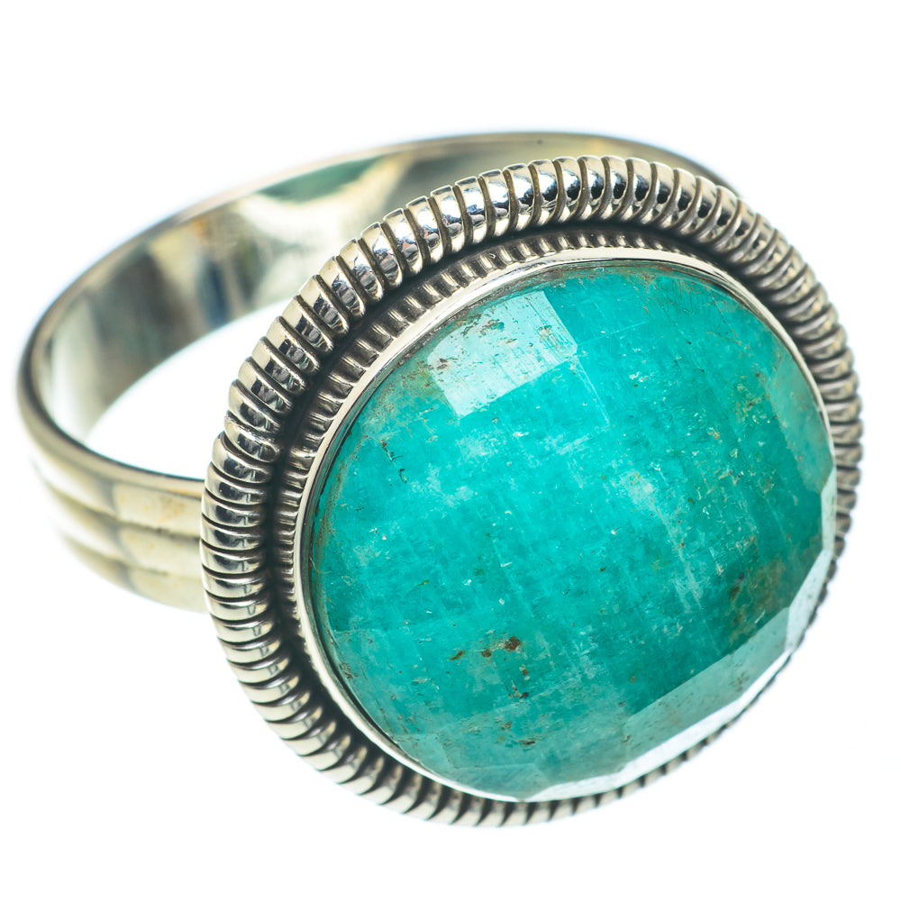 Peruvian Amazonite Rings handcrafted by Anasilvercos - RING62025