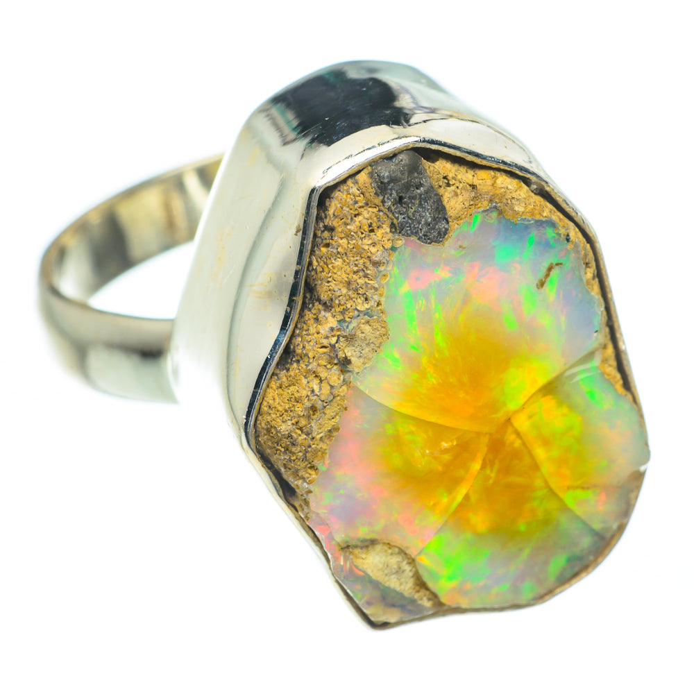 Ethiopian Opal Rings handcrafted by Anasilvercos - RING62050