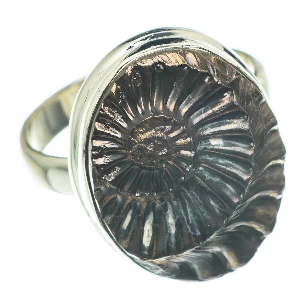 Pyrite Fossil Rings handcrafted by Anasilvercos - RING62078