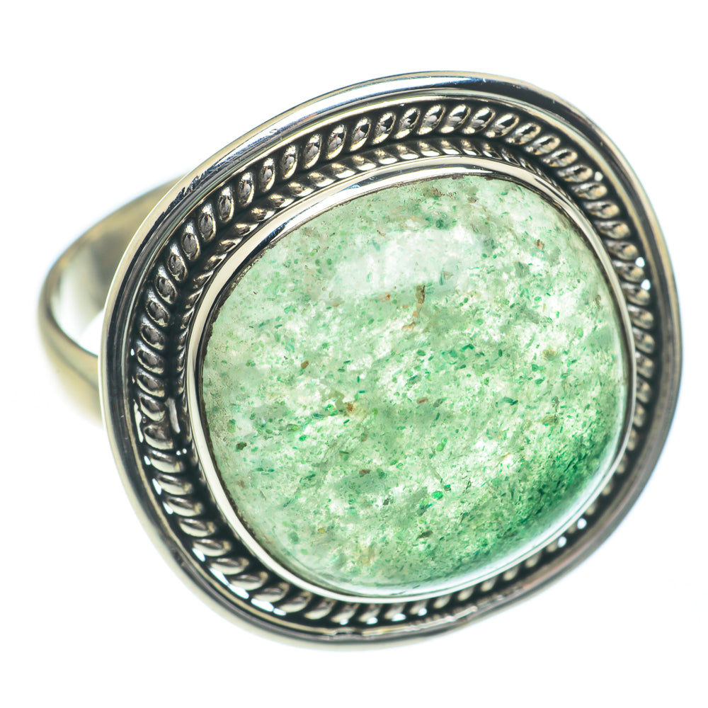 Green Aventurine Rings handcrafted by Anasilvercos - RING62096