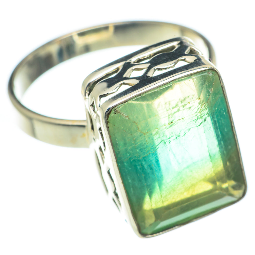 Green Fluorite Rings handcrafted by Anasilvercos - RING62153