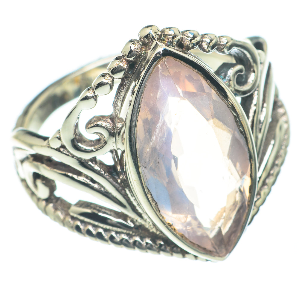 Rose Quartz Rings handcrafted by Anasilvercos - RING62184