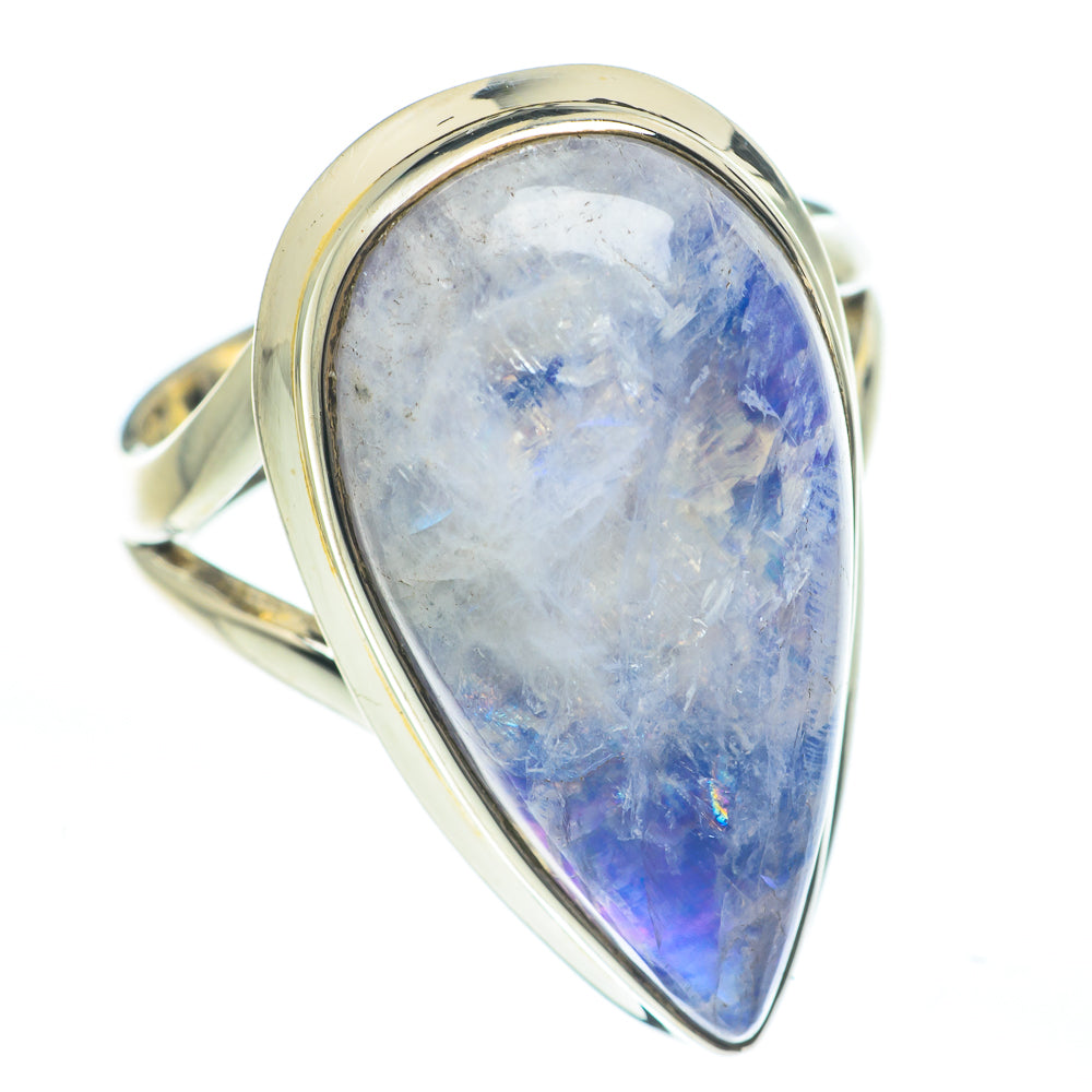 Rainbow Moonstone Rings handcrafted by Anasilvercos - RING62210
