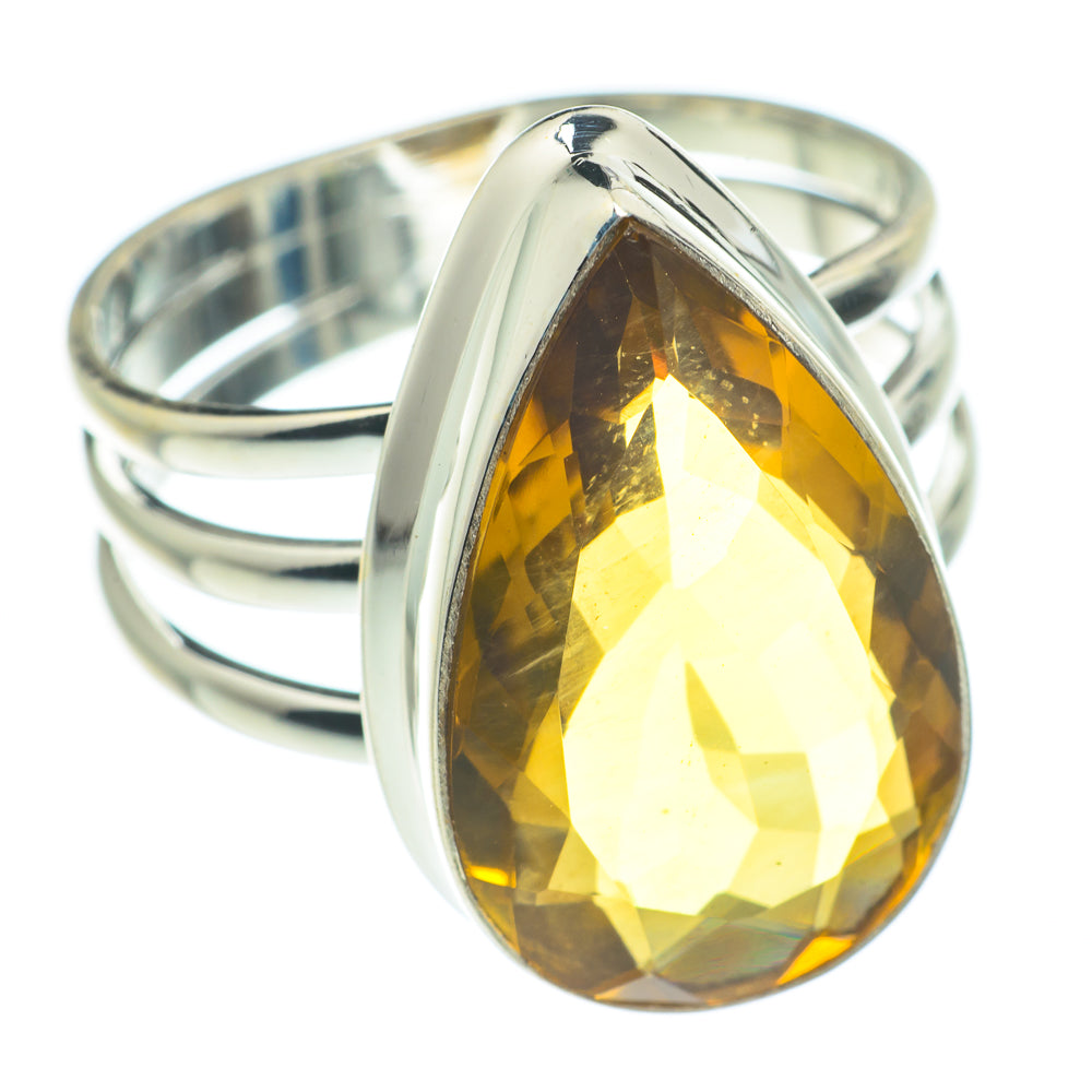 Lemon Quartz Rings handcrafted by Anasilvercos - RING62222