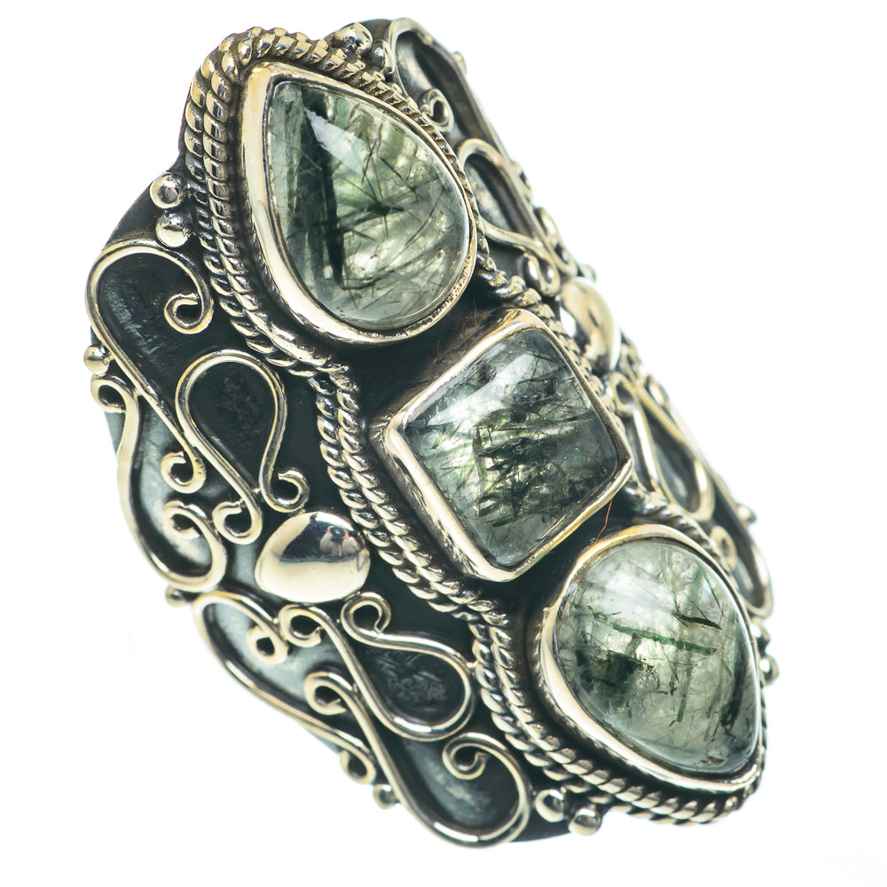 Tourmalinated Quartz Rings handcrafted by Anasilvercos - RING62253