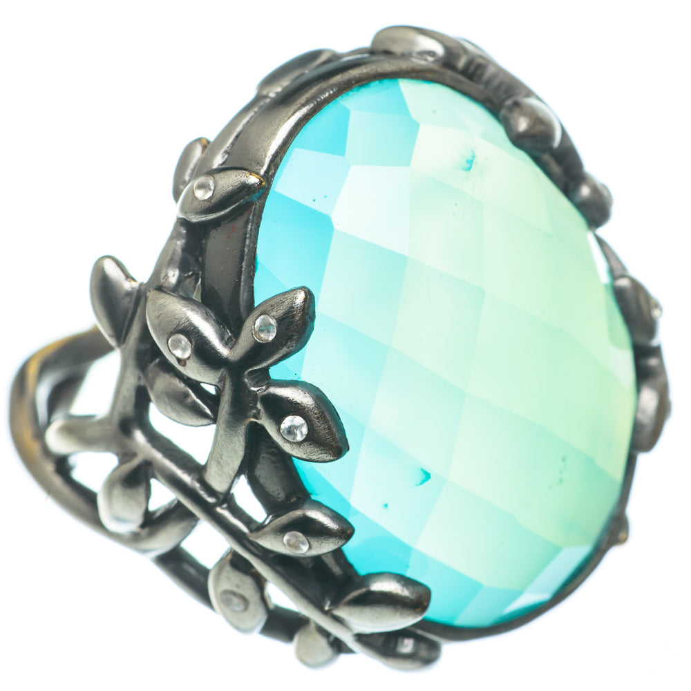 Aqua Chalcedony Rings handcrafted by Anasilvercos - RING62264