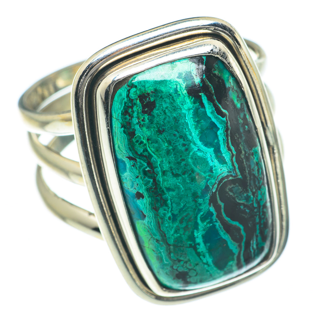 Malachite In Chrysocolla Rings handcrafted by Anasilvercos - RING62290