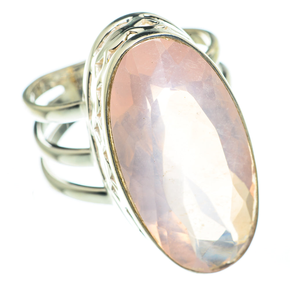 Rose Quartz Rings handcrafted by Anasilvercos - RING62298