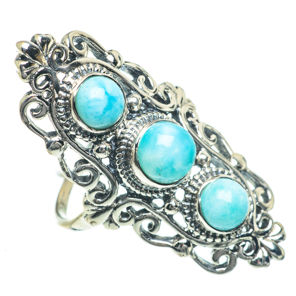 Larimar Rings handcrafted by Anasilvercos - RING62313