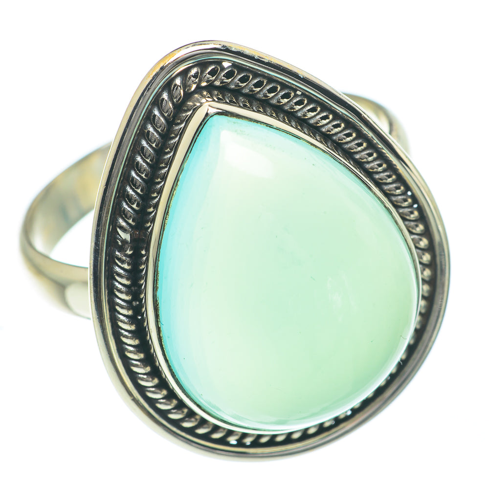Aqua Chalcedony Rings handcrafted by Anasilvercos - RING62315