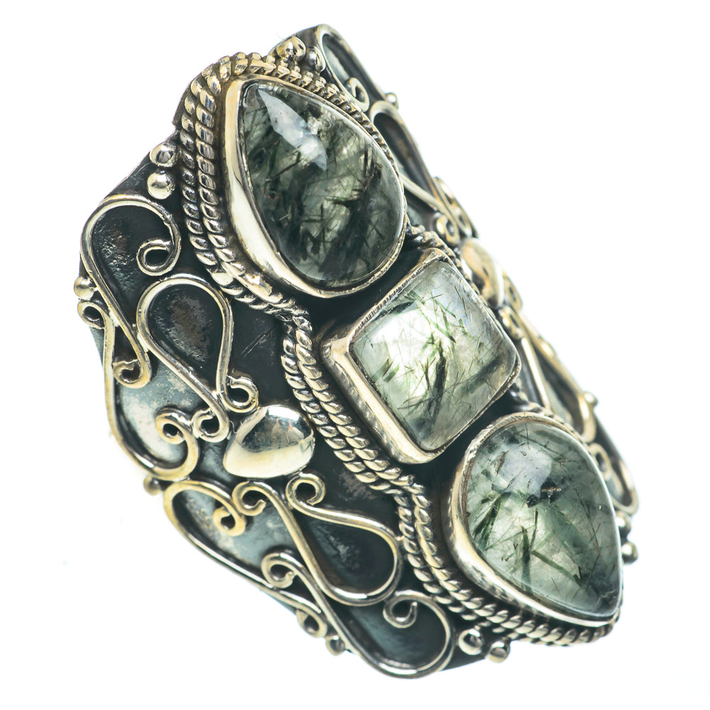 Tourmalinated Quartz Rings handcrafted by Anasilvercos - RING62328