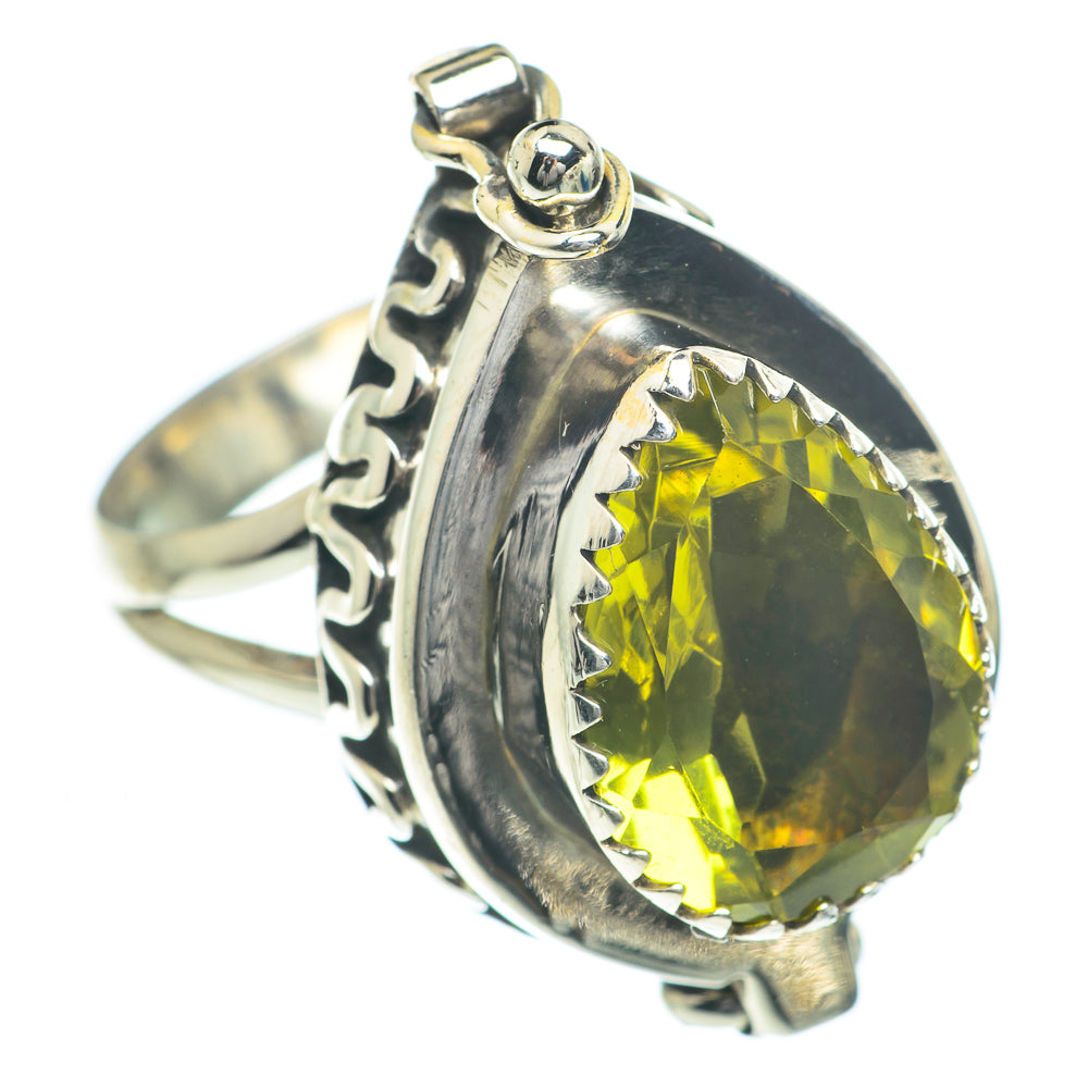 Olive Quartz Rings handcrafted by Anasilvercos - RING62336