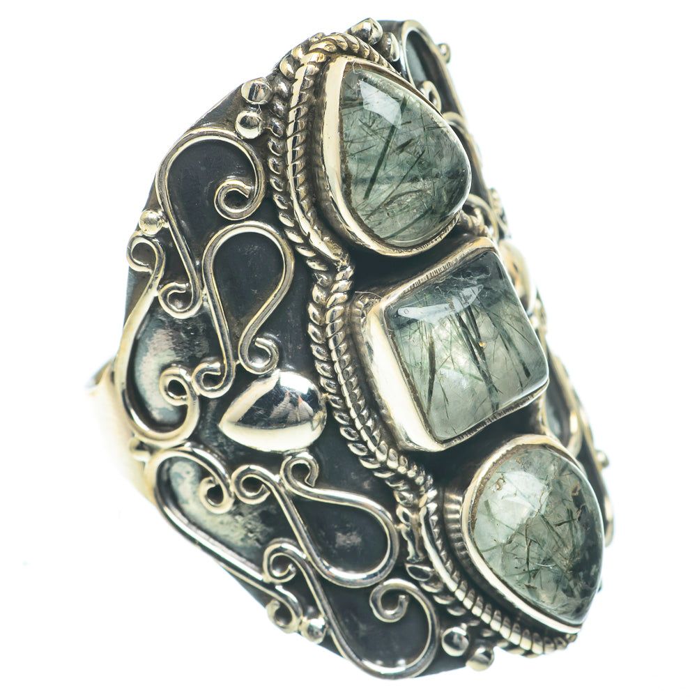 Tourmalinated Quartz Rings handcrafted by Anasilvercos - RING62347