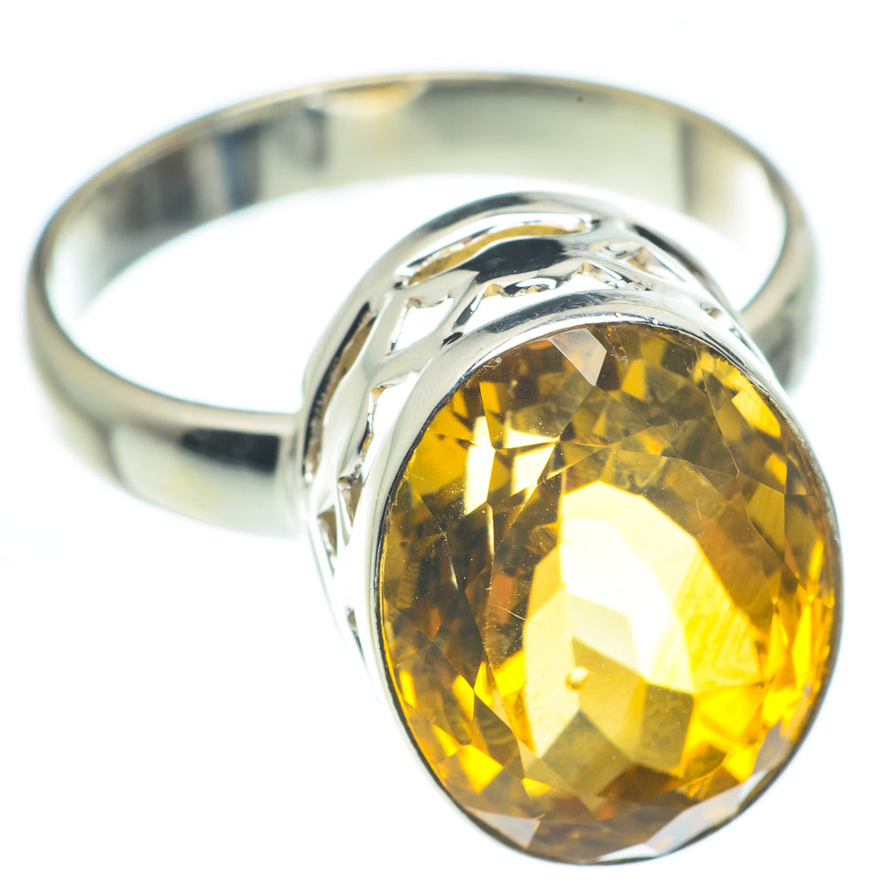 Lemon Quartz Rings handcrafted by Anasilvercos - RING62361