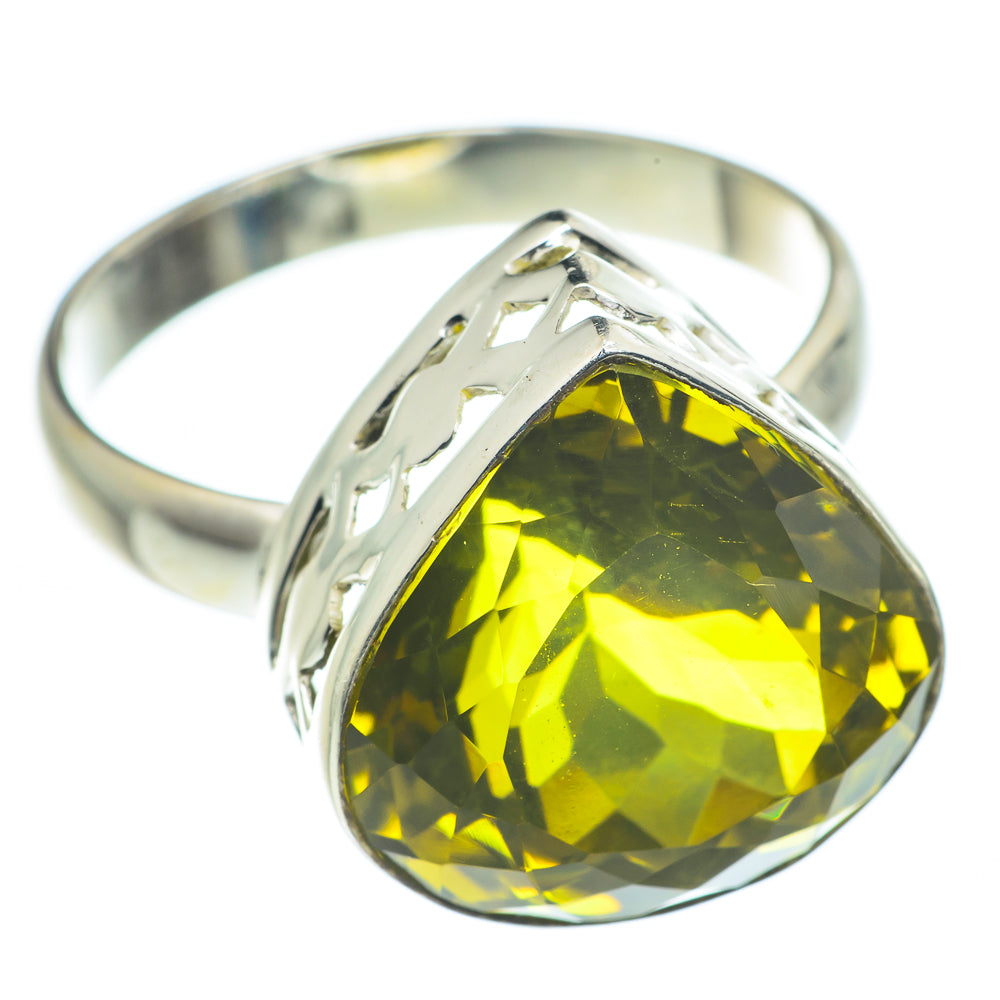 Olive Quartz Rings handcrafted by Anasilvercos - RING62387
