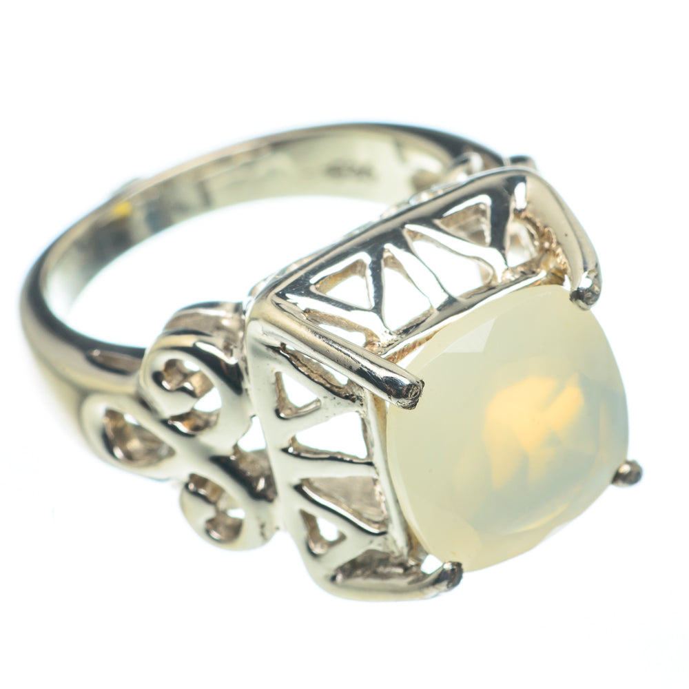 Rainbow Moonstone Rings handcrafted by Anasilvercos - RING62415