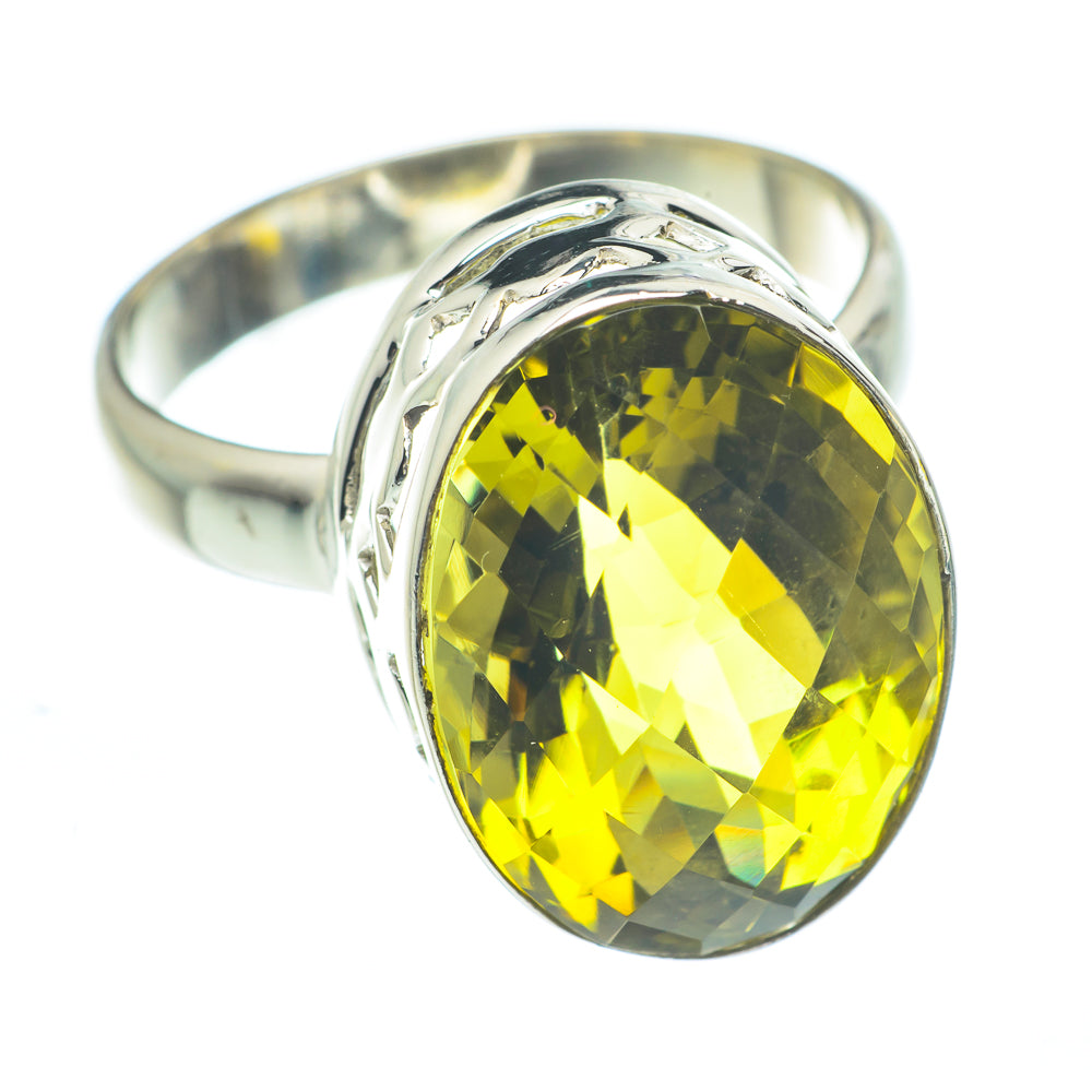 Olive Quartz Rings handcrafted by Anasilvercos - RING62419