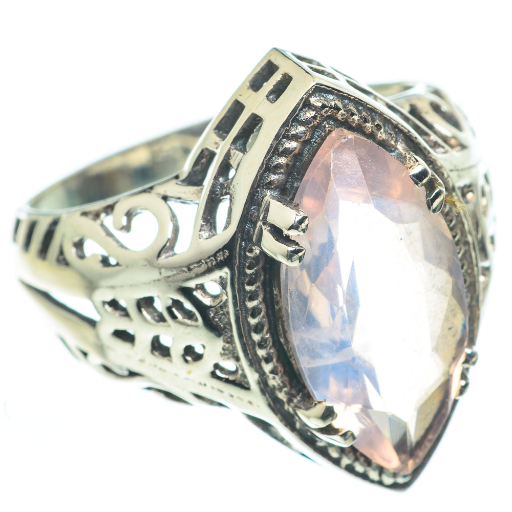 Rose Quartz Rings handcrafted by Anasilvercos - RING62497
