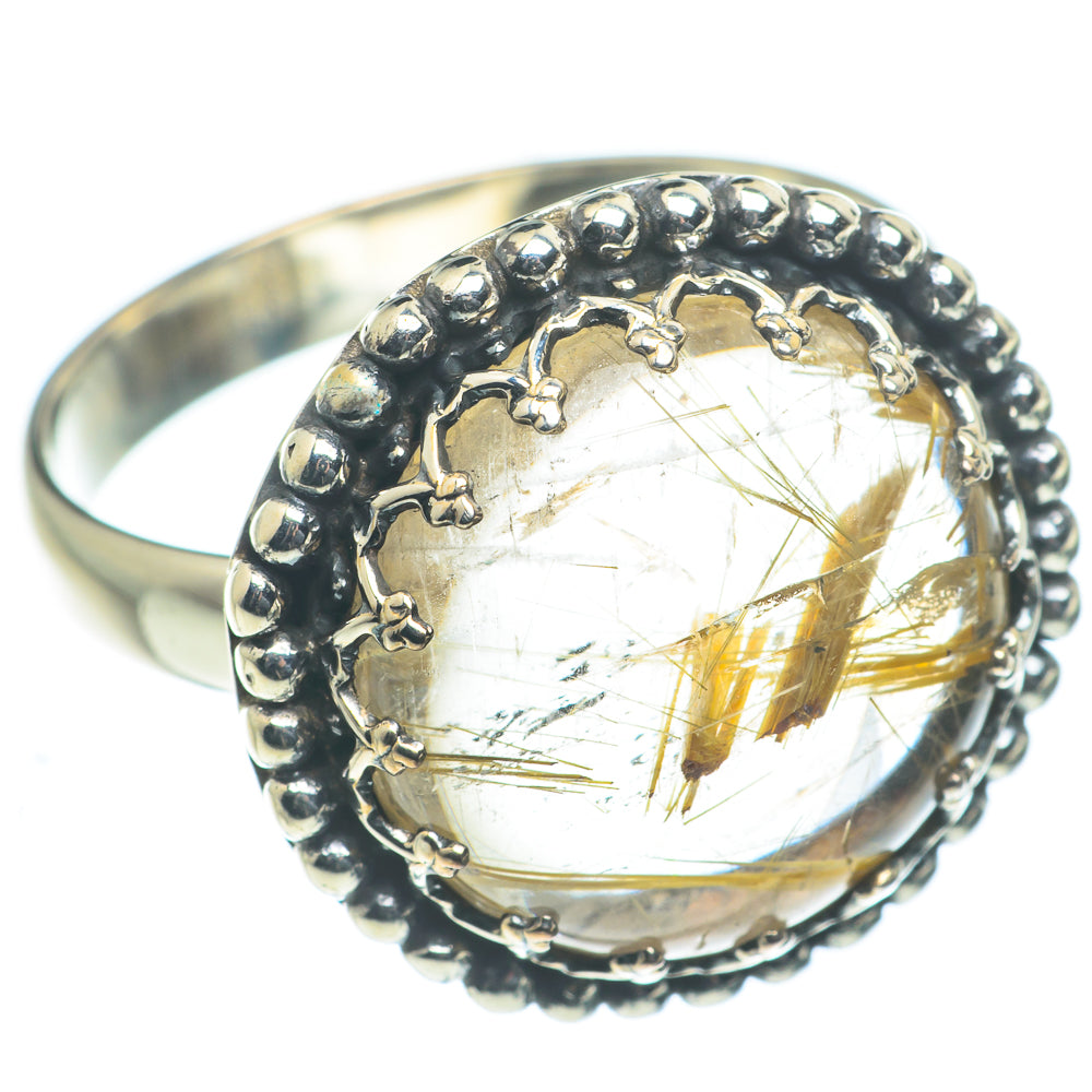 Rutilated Quartz Rings handcrafted by Anasilvercos - RING62533