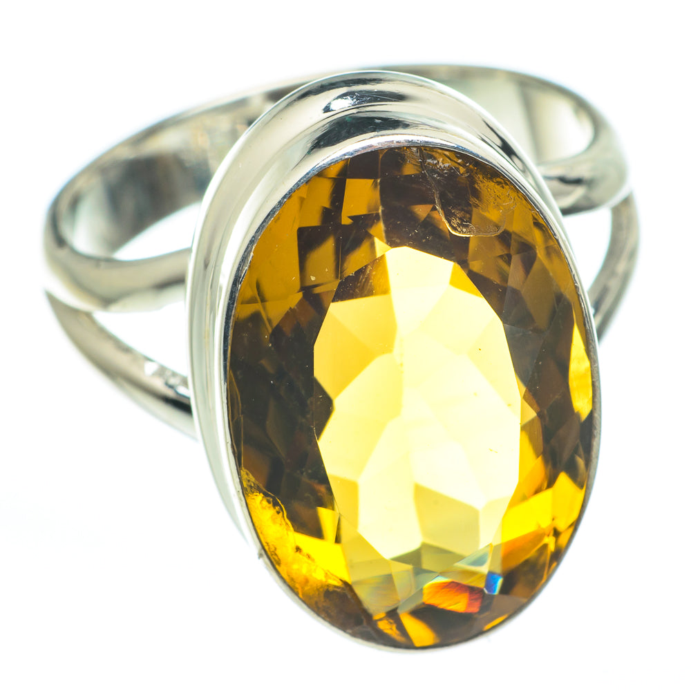 Lemon Quartz Rings handcrafted by Anasilvercos - RING62576
