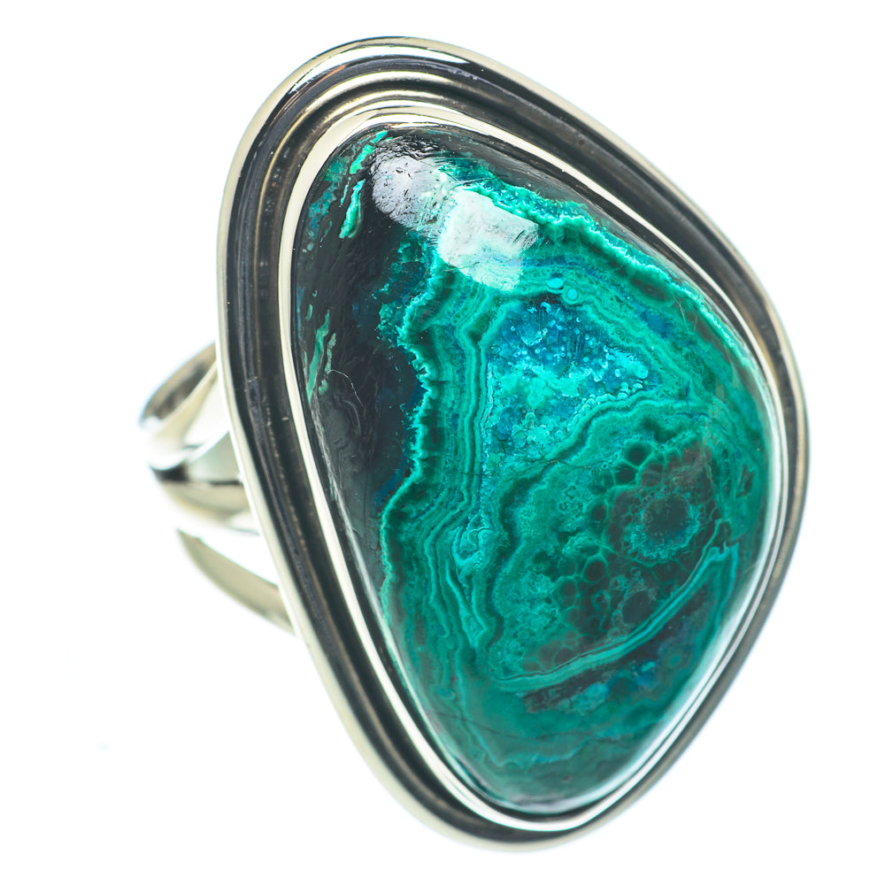 Malachite In Chrysocolla Rings handcrafted by Anasilvercos - RING62622