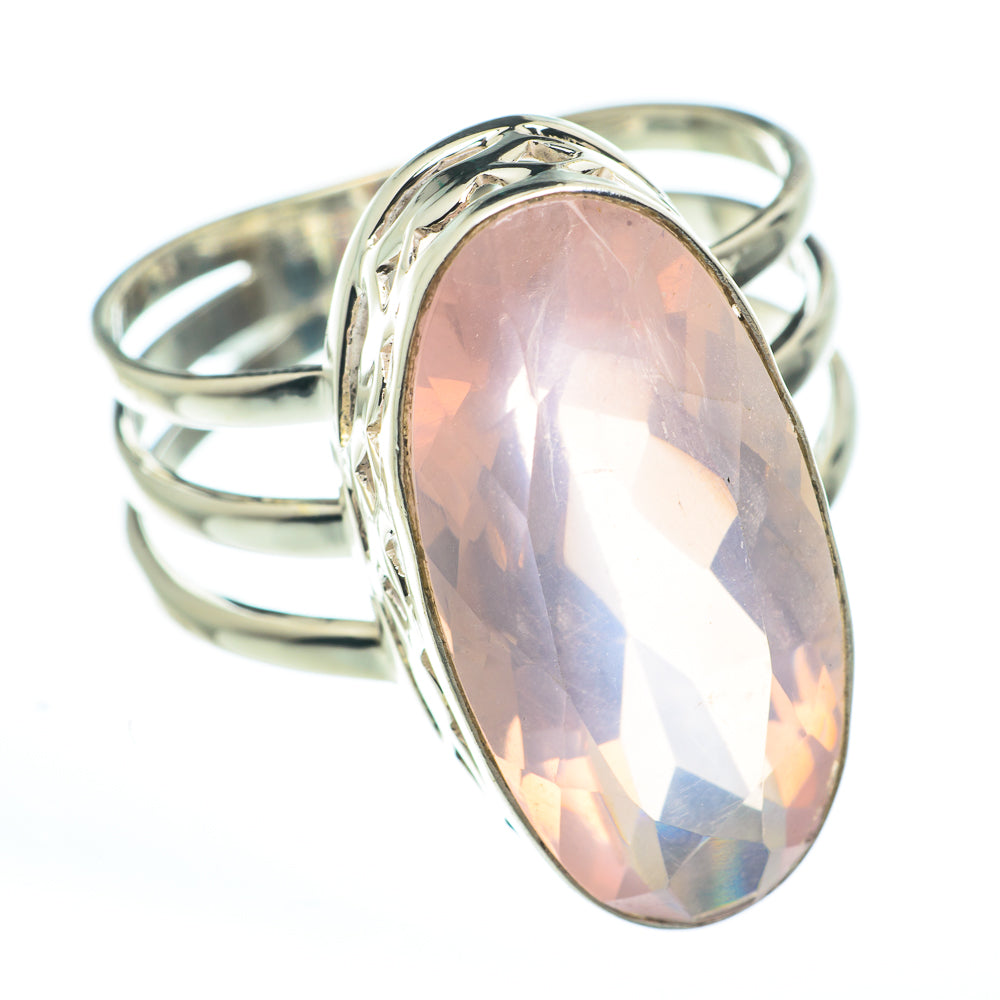 Rose Quartz Rings handcrafted by Anasilvercos - RING62690