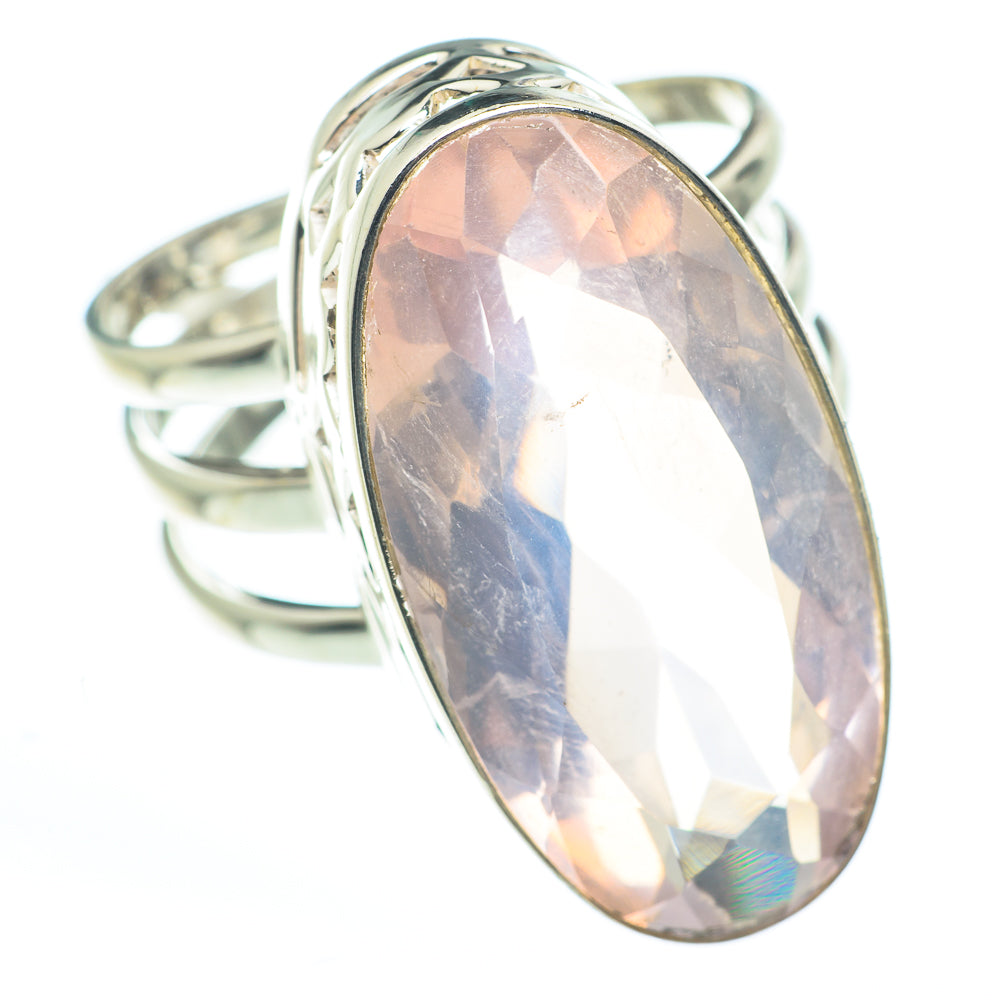 Rose Quartz Rings handcrafted by Anasilvercos - RING62709