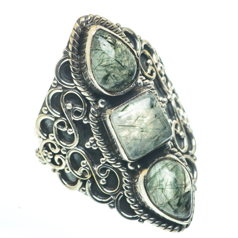 Tourmalinated Quartz Rings handcrafted by Anasilvercos - RING62712