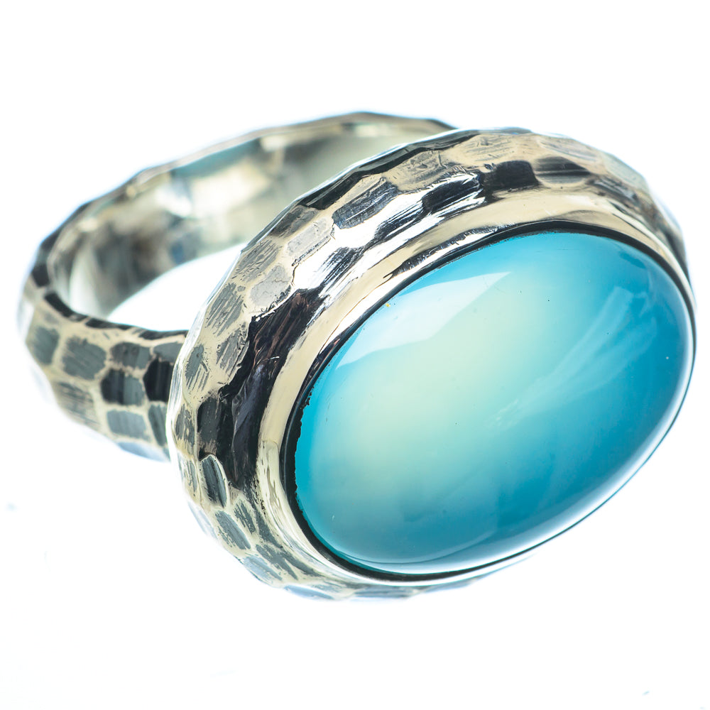 Aqua Chalcedony Rings handcrafted by Anasilvercos - RING62755