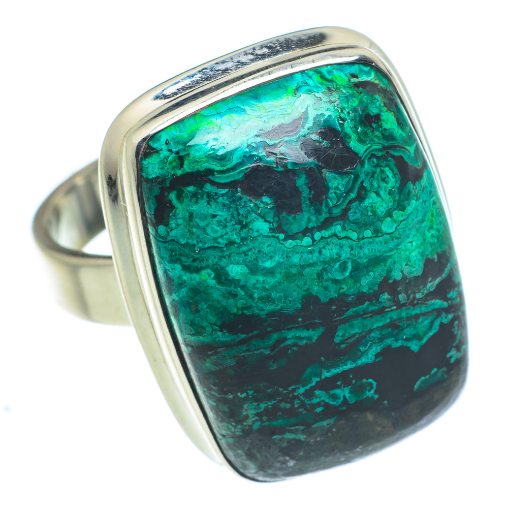 Malachite In Chrysocolla Rings handcrafted by Anasilvercos - RING62759